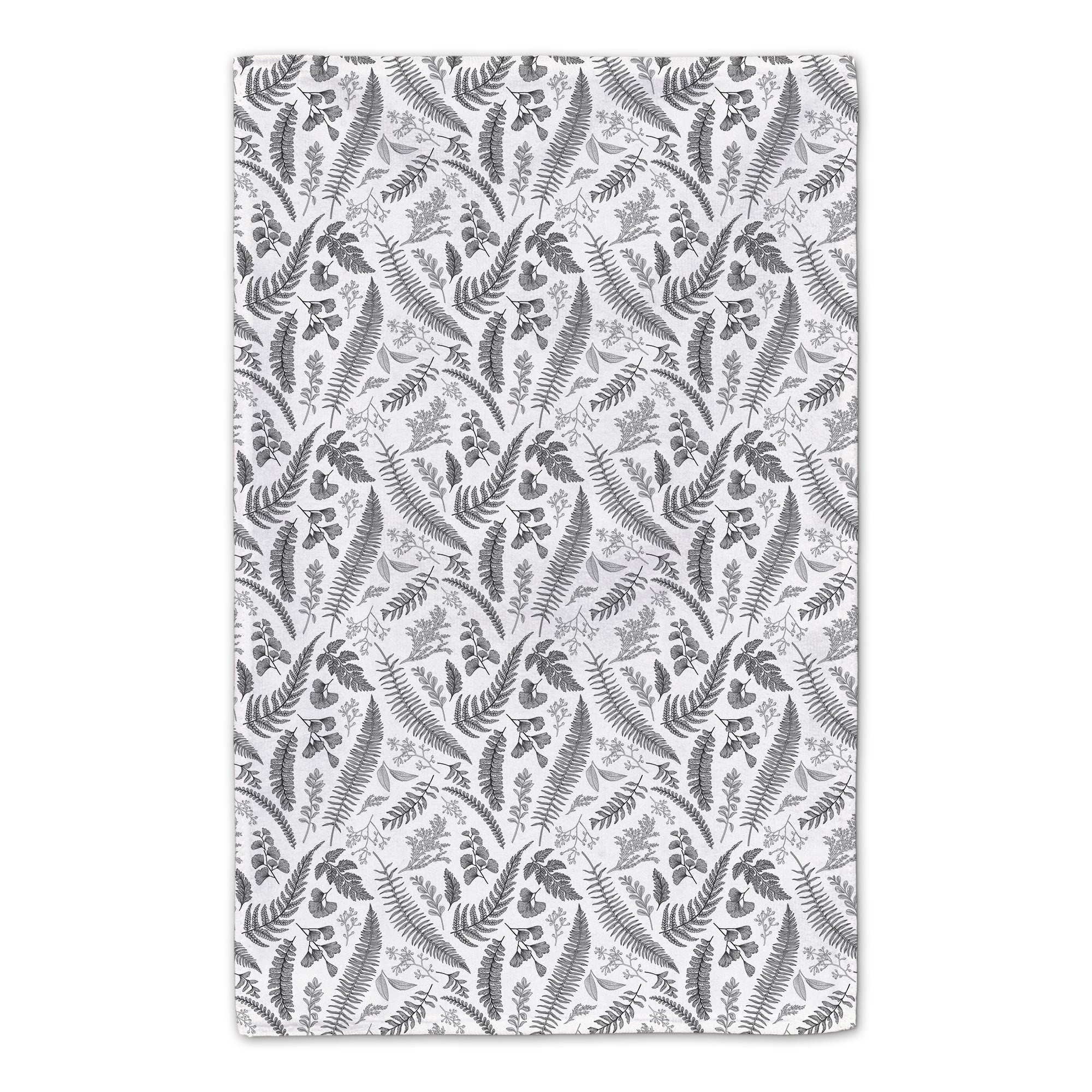 Leaves on Linen Tea Towel Set